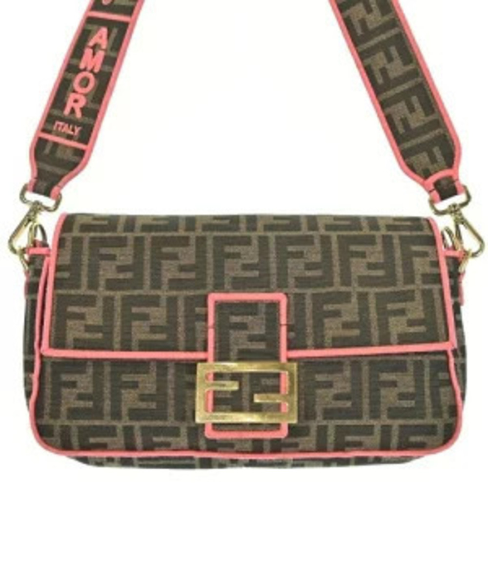 Fendi Shoulder Bag Khaki Green Black